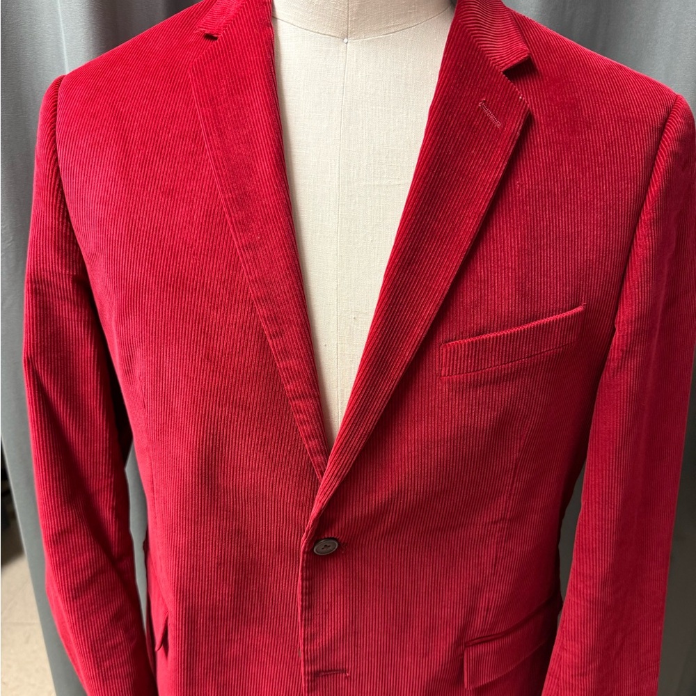 Saddlebred Red Corduroy Blazer